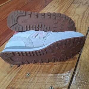 New Balance Womens 574 Cream Sneakers